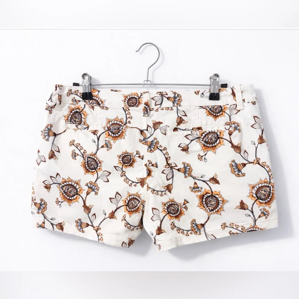 a.n.a Cream Floral Print Denim Shorts - Picture 2 of 4